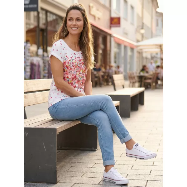  Ženska majica s kratkimi rokavi KIXMI UDIA BELA 