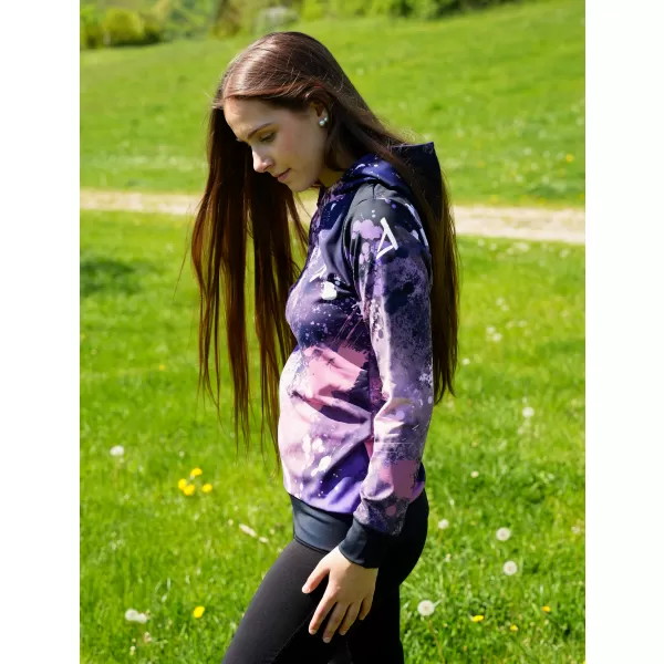  Ženski vrhunski funkcionalni pulover ALTISPORT VOJ/ALW055MI01 ČRNO VIJOLIČNA 