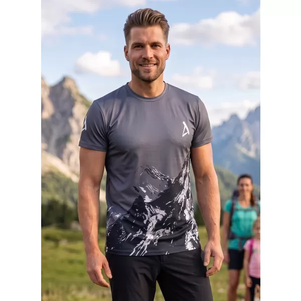  Moška premium plus funkcionalna majica s kratkimi rokavi ALTISPORT VOJ/ALM059TR02 SIVA 