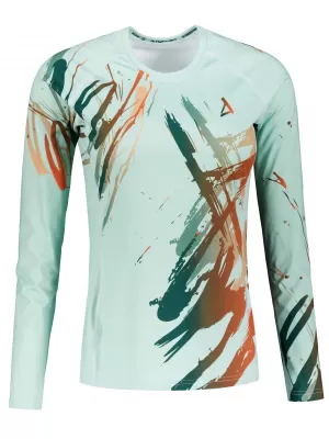 Ženska premium funkcionalna majica z dolgimi rokavi ALTISPORT VOJ/ALW074TR03 ZELENA/ORANŽNA