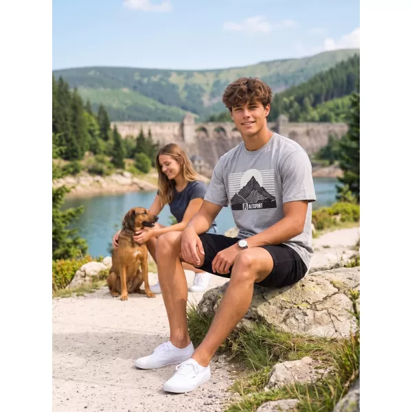  Moška majica s kratkimi rokavi ALTISPORT ALM188812 TEMNO SIVI POUDARKI 