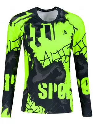 Ženska premium funkcionalna majica z dolgimi rokavi ALTISPORT VOJ/ALW076TR03 ČRNA/FLUO RUMENA