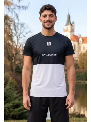Moška premium plus funkcionalna majica s kratkimi rokavi ALTISPORT VOJ/ALM051TR02 ČRNA