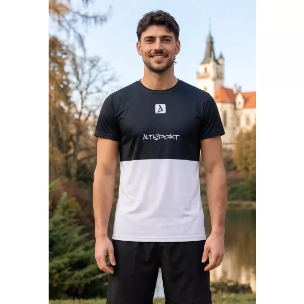  Moška premium plus funkcionalna majica s kratkimi rokavi ALTISPORT VOJ/ALM051TR02 ČRNA 