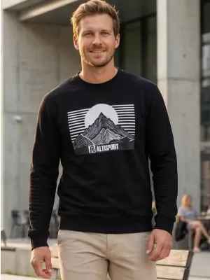 Moški pulover ALTISPORT ALM188406 ČRNA