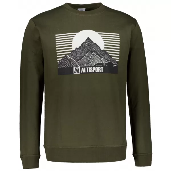  Moški pulover ALTISPORT ALM188406 VOJAŠKI 