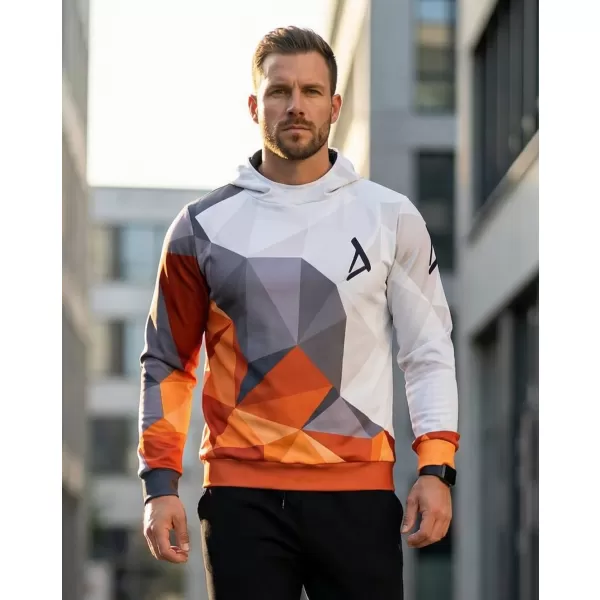  Moška funkcionalna trenirka Premium ALTISPORT VOJ/ALM007MI01 ORANŽNA/SIVA 