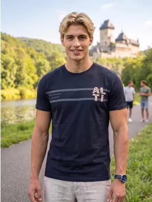 Moška majica s kratkimi rokavi ALTISPORT EBEN ČRNA