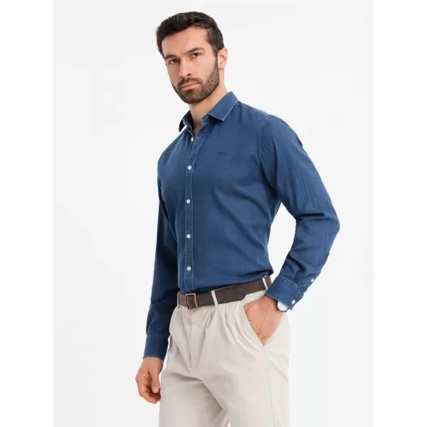  Srajca OMBRE OM-SHDS-0180 TEMNO MODRA 