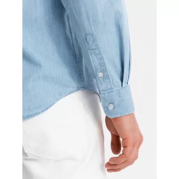  Srajca OMBRE OM-SHDS-0181 SVETLO MODRA 