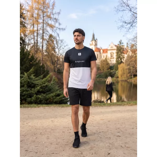  Moška premium plus funkcionalna majica s kratkimi rokavi ALTISPORT VOJ/ALM051TR02 ČRNA 