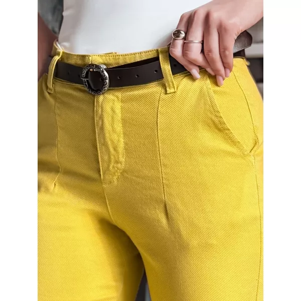  Ženske hlače DSTREET TAIRONIK UY2539 JANTAR 