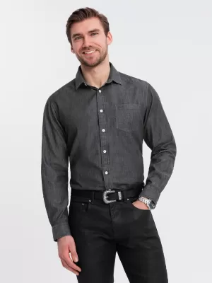 Srajca OMBRE OM-SHDS-0181 ČRN