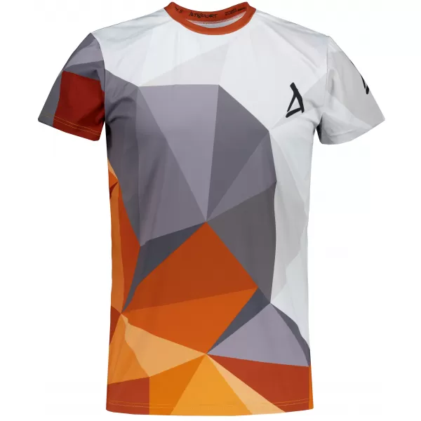  Moška funkcionalna t -majica Premium Plus ALTISPORT VOJ/ALM007TR02 ORANŽNA/SIVA 