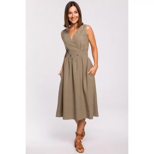  Obleka STYLOVE S224 KAKI 