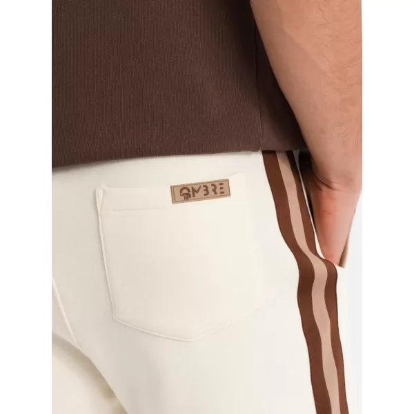  Kratke hlače OMBRE OM-SRSK-0156 SMETANA 