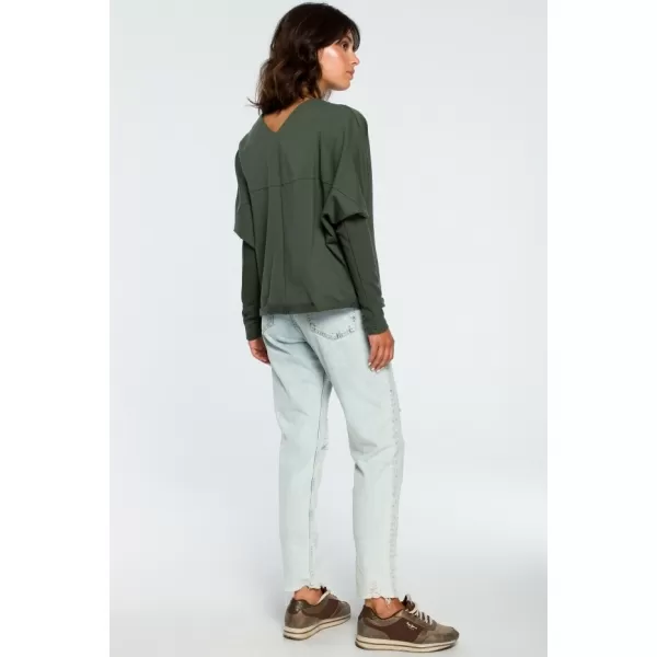  Ženska bluza BEWEAR B094 VOJAŠKO ZELENA 
