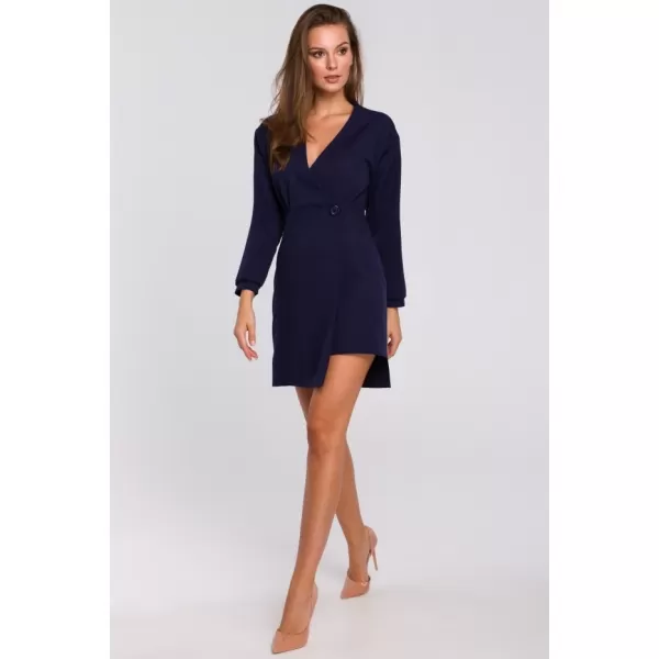  Obleka MAKOVER K034 TEMNO MODRA 