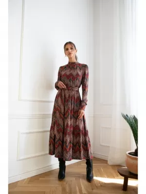 Obleka STYLOVE S291 RJAVA