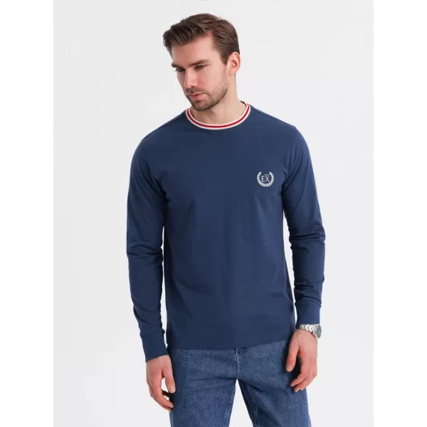  Srajca OMBRE OM-LSCL-0128 TEMNO MODRA 