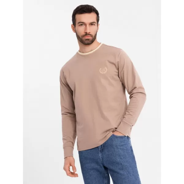  Srajca OMBRE OM-LSCL-0128 RJAVA 
