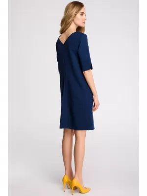 Obleka STYLOVE S113 MORNARSKO MODRA