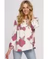 Ženska bluza MAKOVER K099 BÍLÁ//RŮŽOVÁ BELA/ROZA