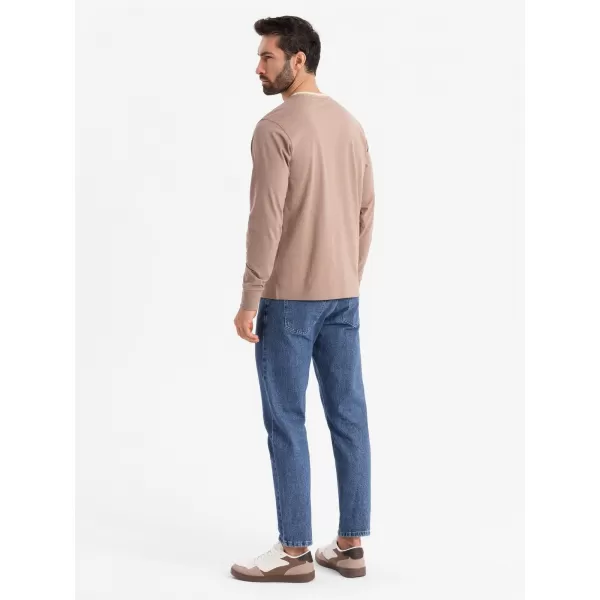  Srajca OMBRE OM-LSCL-0128 RJAVA 