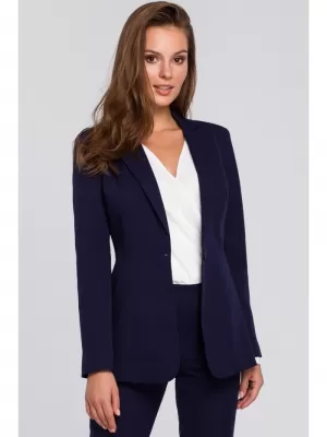 Ženska jakna MAKOVER K036 TEMNO MODRA