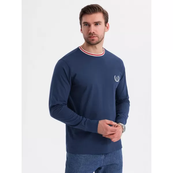  Srajca OMBRE OM-LSCL-0128 TEMNO MODRA 