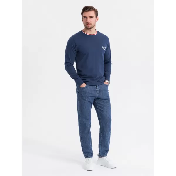  Srajca OMBRE OM-LSCL-0128 TEMNO MODRA 