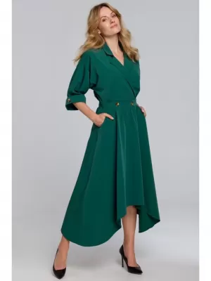 Obleka MAKOVER K086 ZELENA