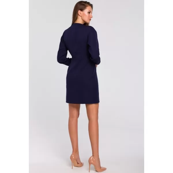  Obleka MAKOVER K034 TEMNO MODRA 