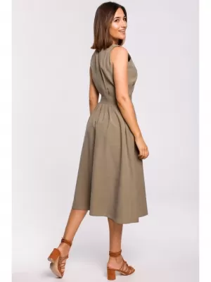 Obleka STYLOVE S224 KAKI