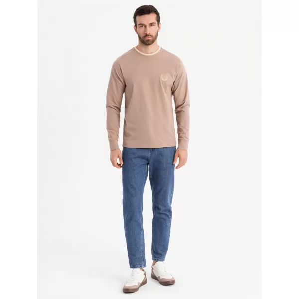  Srajca OMBRE OM-LSCL-0128 RJAVA 