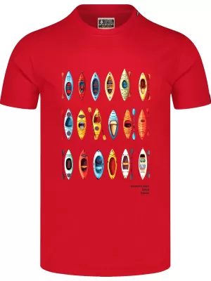 Moška majica s kratkimi rokavi NORDBLANC CANOE NBSMT8155 RDEČA