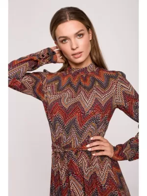 Obleka STYLOVE S291 RJAVA