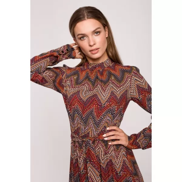  Obleka STYLOVE S291 RJAVA 