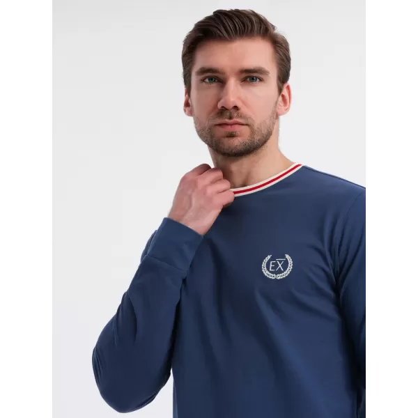  Srajca OMBRE OM-LSCL-0128 TEMNO MODRA 
