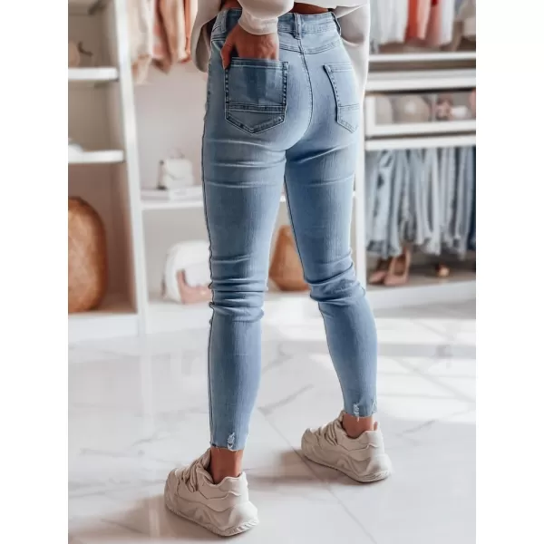  Ženske hlače DSTREET SKINNIZA UY2357 MODRO 
