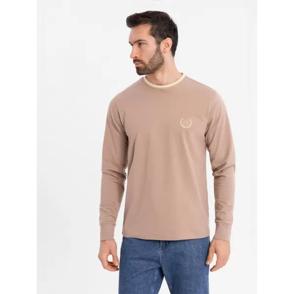  Srajca OMBRE OM-LSCL-0128 RJAVA 