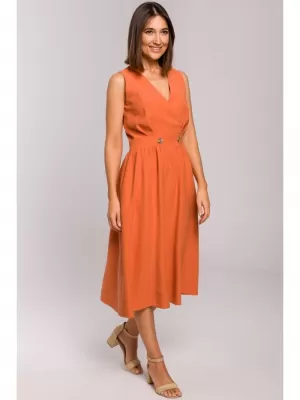 Obleka STYLOVE S224 ORANŽNA