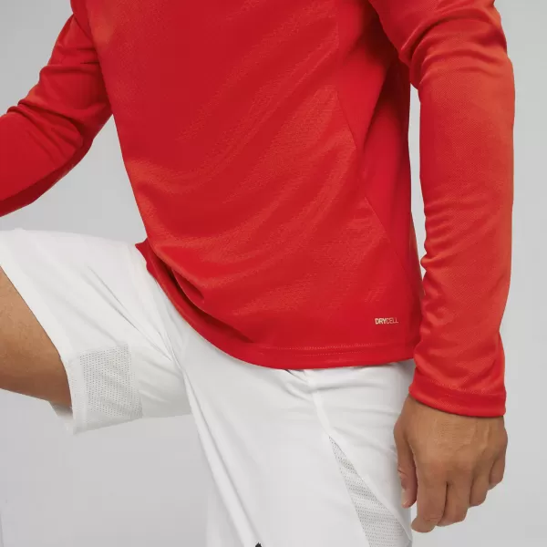 Srajca PUMA TEAMFINAL TRAINING 1/4 ZIP T 658551_01 PUMA RED/PUMA SILVER 