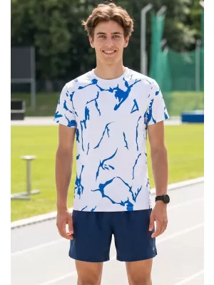 Moška premium funkcionalna majica s kratkimi rokavi ALTISPORT VOJ/ALM052TR01 BELA