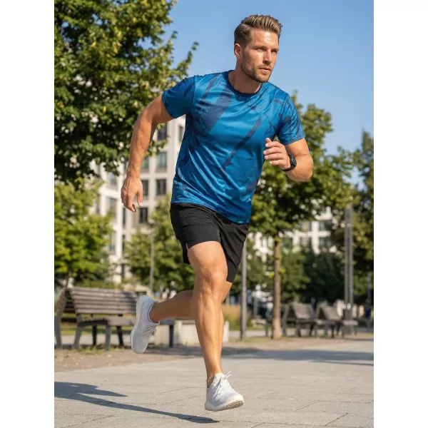  Moška premium funkcionalna majica s kratkimi rokavi ALTISPORT VOJ/ALM079TR01 MODRA 
