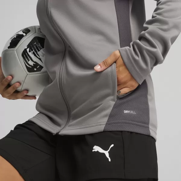  Ženska jakna PUMA TEAMGOAL TRAINING JACKET WMN 658635_13 LITO ŽELEZO/BELO/SENCO SIVA 