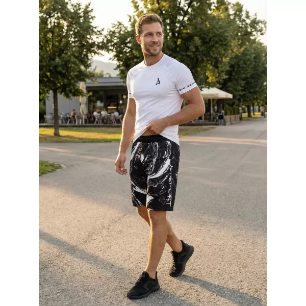  Moške premium funkcionalne kratke hlače ALTISPORT VOJ/ALM071KRA01 ČRNO-BELO 