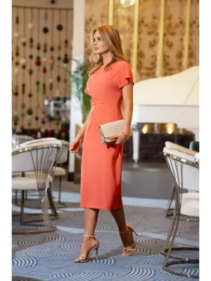 Obleka STYLOVE S398 ORANŽNA