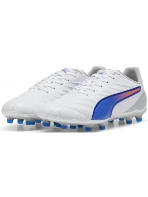 Škornji PUMA KING PRO FG/AG 107862_02 PUMA WHITE/BLUEMAZING