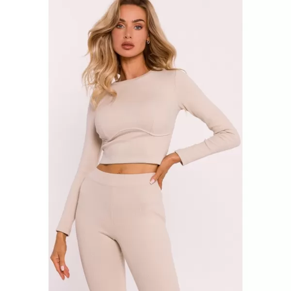 Ženska majica s kratkimi rokavi MOE M817 PEŠČENO 